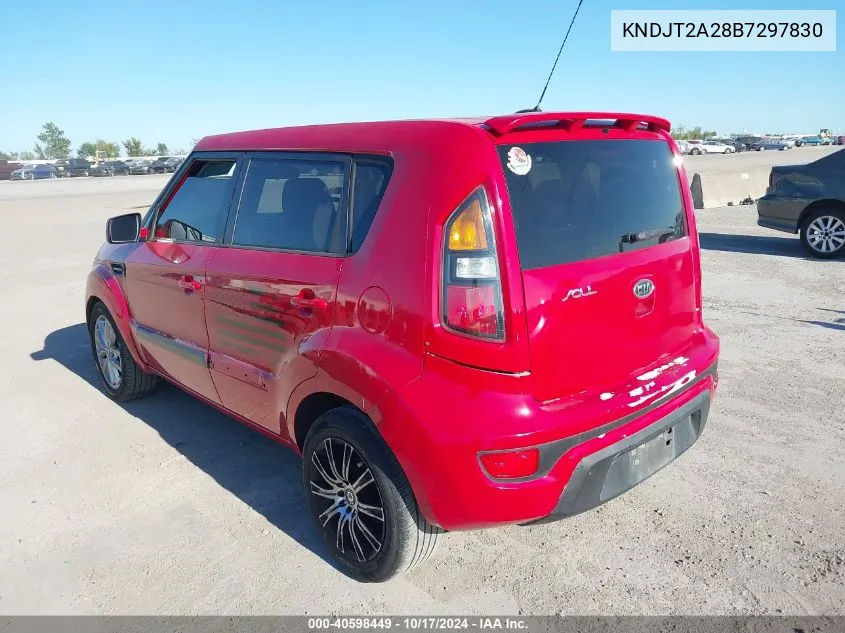 2011 Kia Soul + VIN: KNDJT2A28B7297830 Lot: 40598449