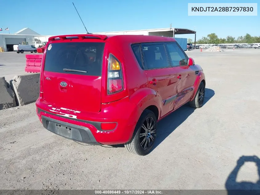 2011 Kia Soul + VIN: KNDJT2A28B7297830 Lot: 40598449