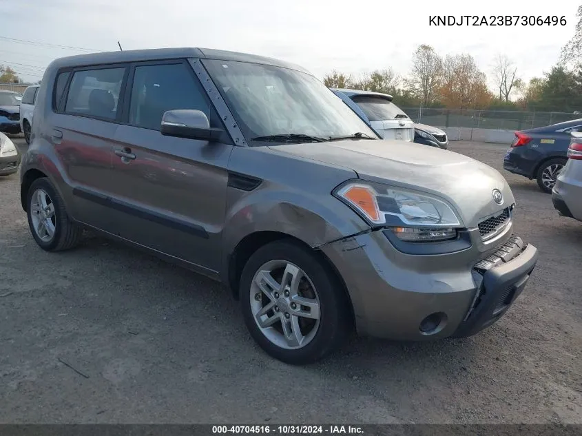 2011 Kia Soul + VIN: KNDJT2A23B7306496 Lot: 40704516