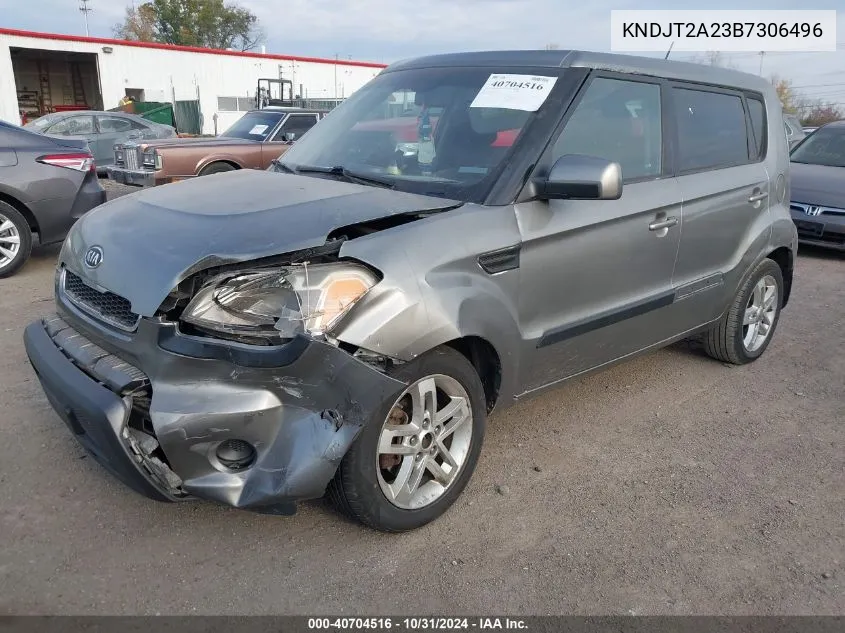 2011 Kia Soul + VIN: KNDJT2A23B7306496 Lot: 40704516