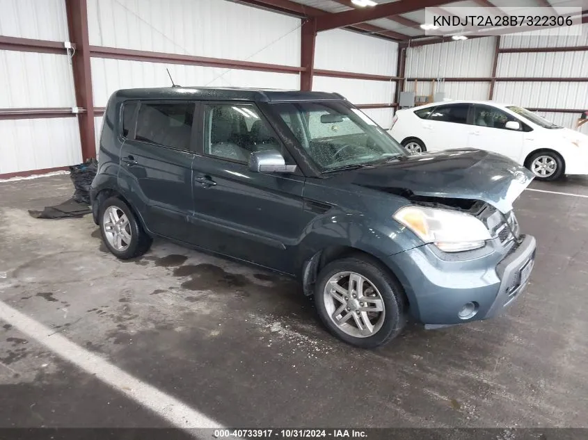 2011 Kia Soul + VIN: KNDJT2A28B7322306 Lot: 40733917