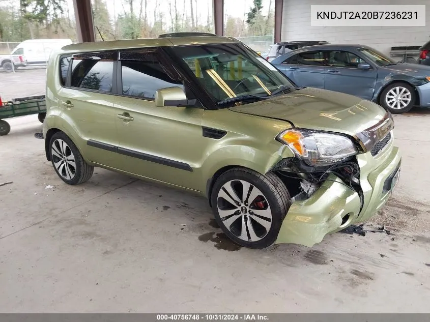 2011 Kia Soul ! VIN: KNDJT2A20B7236231 Lot: 40756748