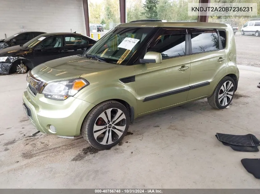 2011 Kia Soul ! VIN: KNDJT2A20B7236231 Lot: 40756748