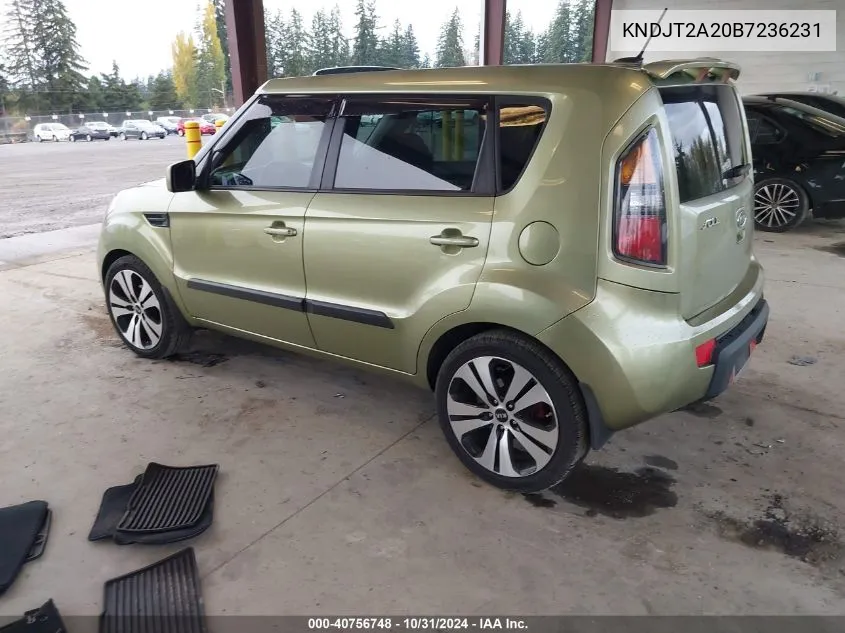 2011 Kia Soul ! VIN: KNDJT2A20B7236231 Lot: 40756748