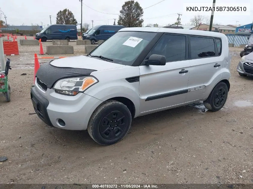 2011 Kia Soul VIN: KNDJT2A15B7306510 Lot: 40783272