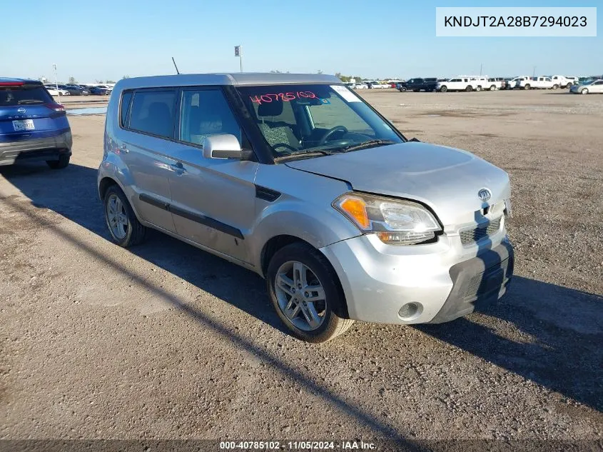 2011 Kia Soul + VIN: KNDJT2A28B7294023 Lot: 40785102