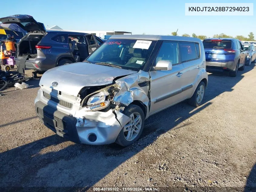 2011 Kia Soul + VIN: KNDJT2A28B7294023 Lot: 40785102