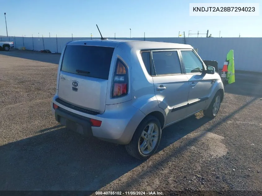 2011 Kia Soul + VIN: KNDJT2A28B7294023 Lot: 40785102