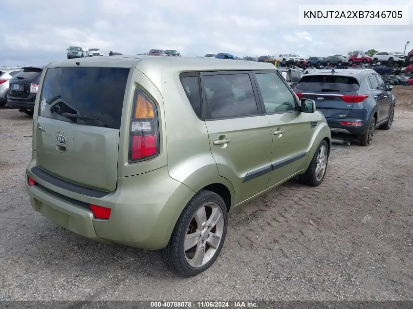 2011 Kia Soul ! VIN: KNDJT2A2XB7346705 Lot: 40788078