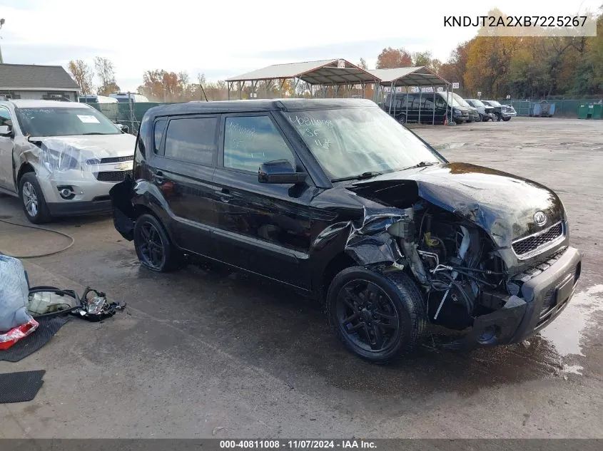 2011 Kia Soul + VIN: KNDJT2A2XB7225267 Lot: 40811008