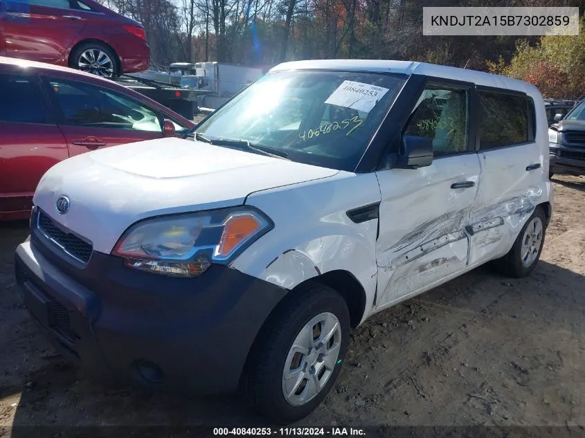 2011 Kia Soul VIN: KNDJT2A15B7302859 Lot: 40840253