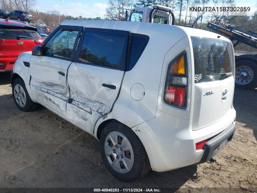 2011 Kia Soul VIN: KNDJT2A15B7302859 Lot: 40840253