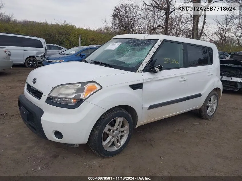 2011 Kia Soul + VIN: KNDJT2A28B7718624 Lot: 40878581