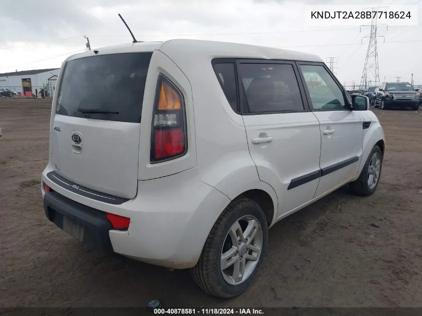 2011 Kia Soul + VIN: KNDJT2A28B7718624 Lot: 40878581