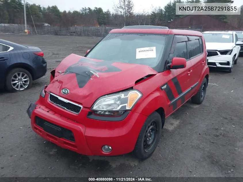 2011 Kia Soul +/!/Sport VIN: KNDJT2A25B7291855 Lot: 40880098