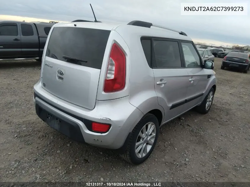 2012 Kia Soul VIN: KNDJT2A62C7399273 Lot: 12131317