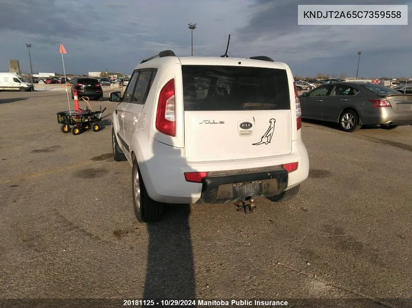 2012 Kia Soul 2U VIN: KNDJT2A65C7359558 Lot: 20181125