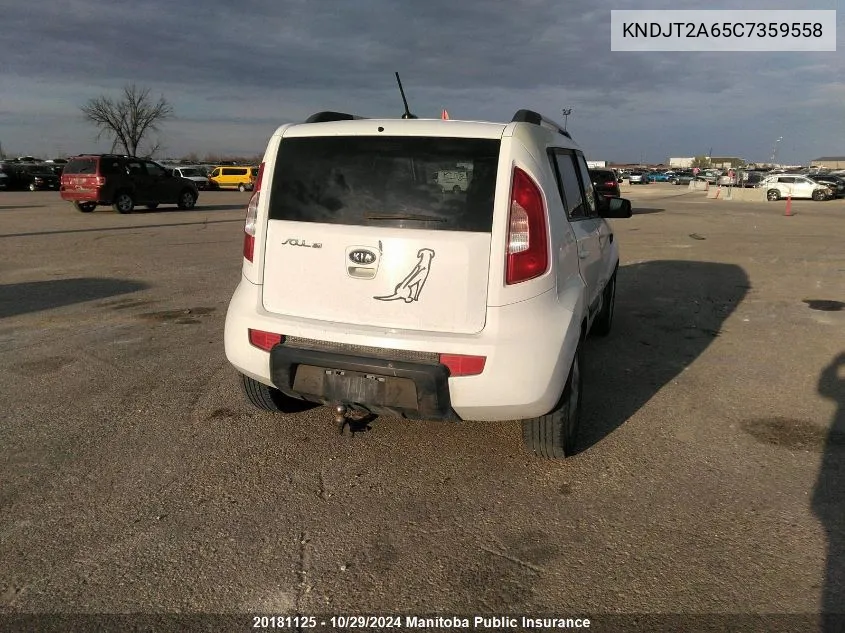 2012 Kia Soul 2U VIN: KNDJT2A65C7359558 Lot: 20181125