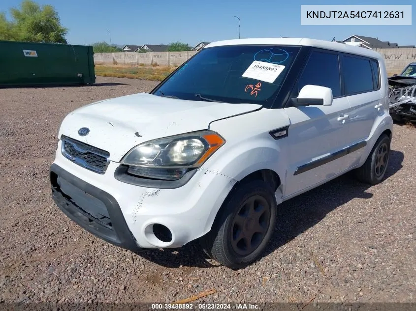 2012 Kia Soul VIN: KNDJT2A54C7412631 Lot: 39488892