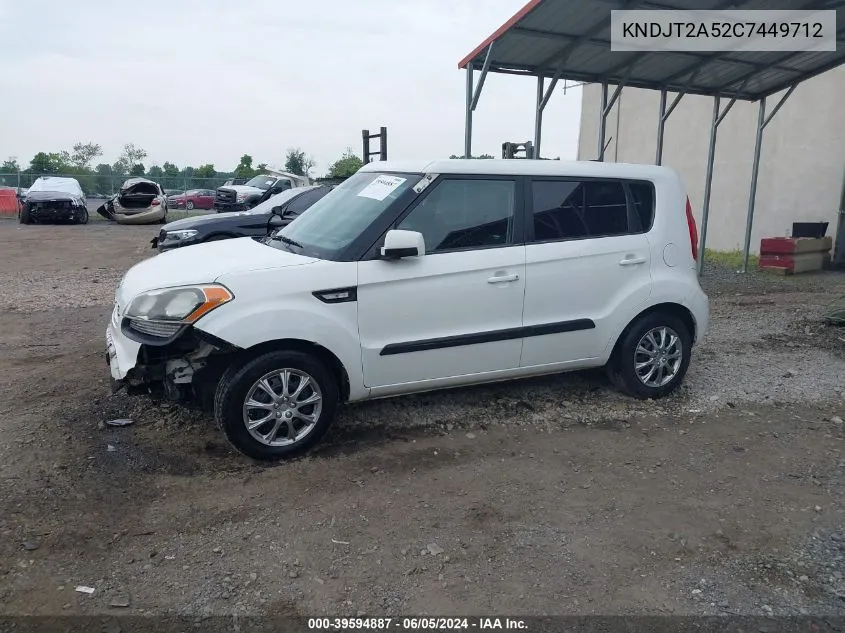 2012 Kia Soul VIN: KNDJT2A52C7449712 Lot: 39594887