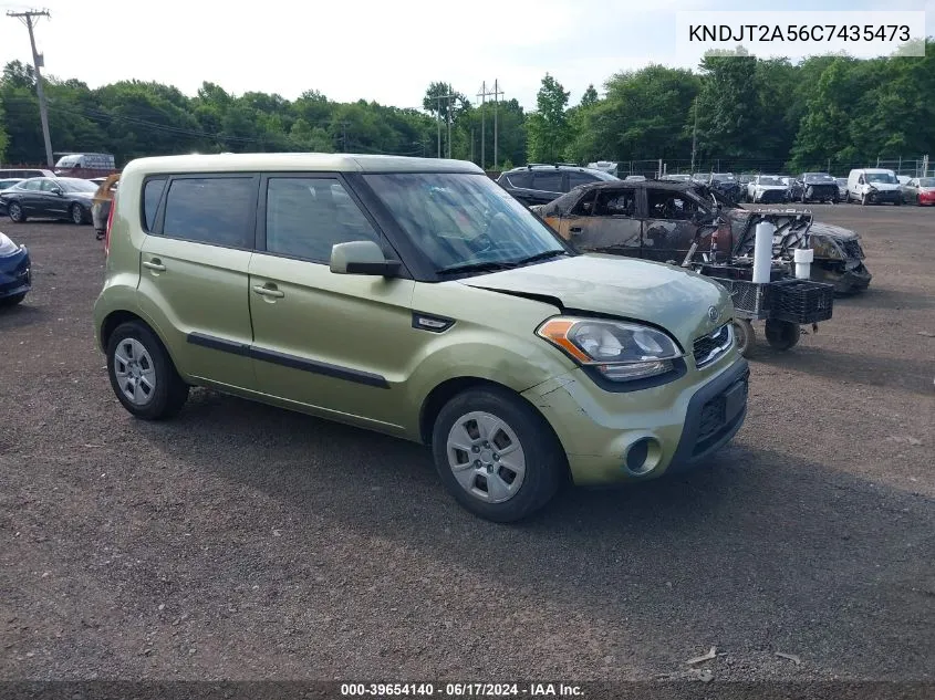 2012 Kia Soul VIN: KNDJT2A56C7435473 Lot: 39654140