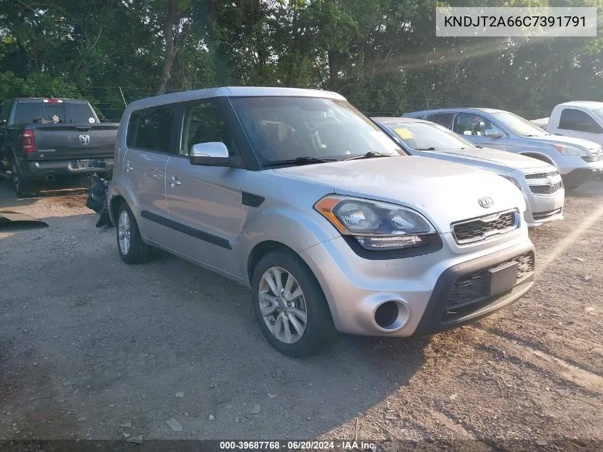 2012 Kia Soul + VIN: KNDJT2A66C7391791 Lot: 39687768