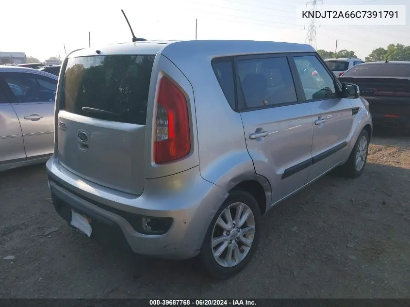 2012 Kia Soul + VIN: KNDJT2A66C7391791 Lot: 39687768