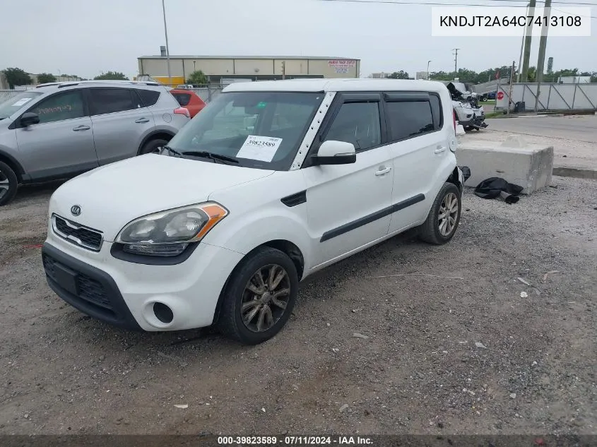 2012 Kia Soul + VIN: KNDJT2A64C7413108 Lot: 39823589