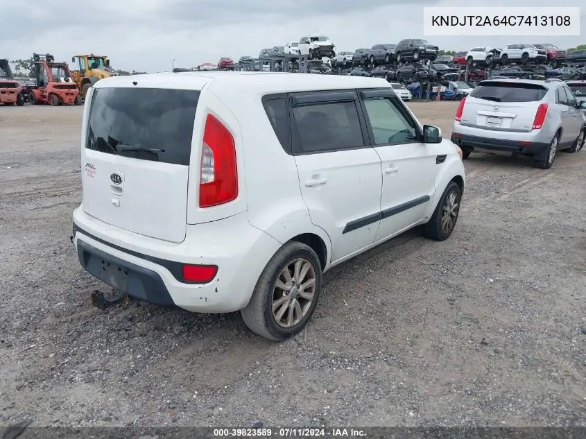 2012 Kia Soul + VIN: KNDJT2A64C7413108 Lot: 39823589