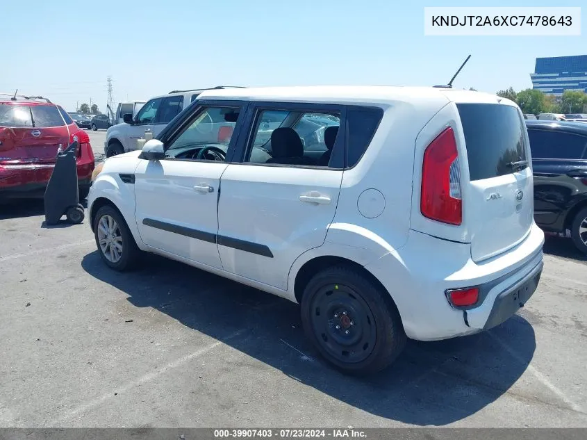 KNDJT2A6XC7478643 2012 Kia Soul +