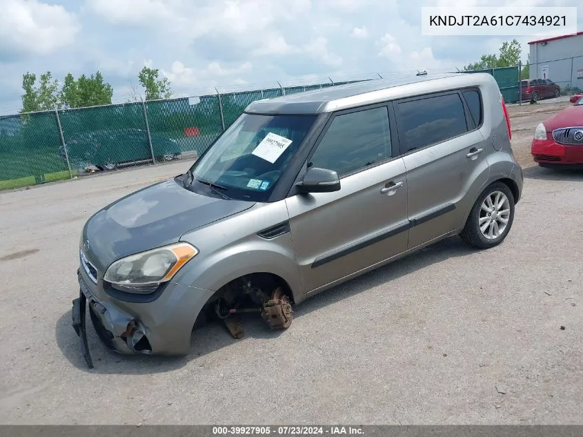 2012 Kia Soul + VIN: KNDJT2A61C7434921 Lot: 39927905