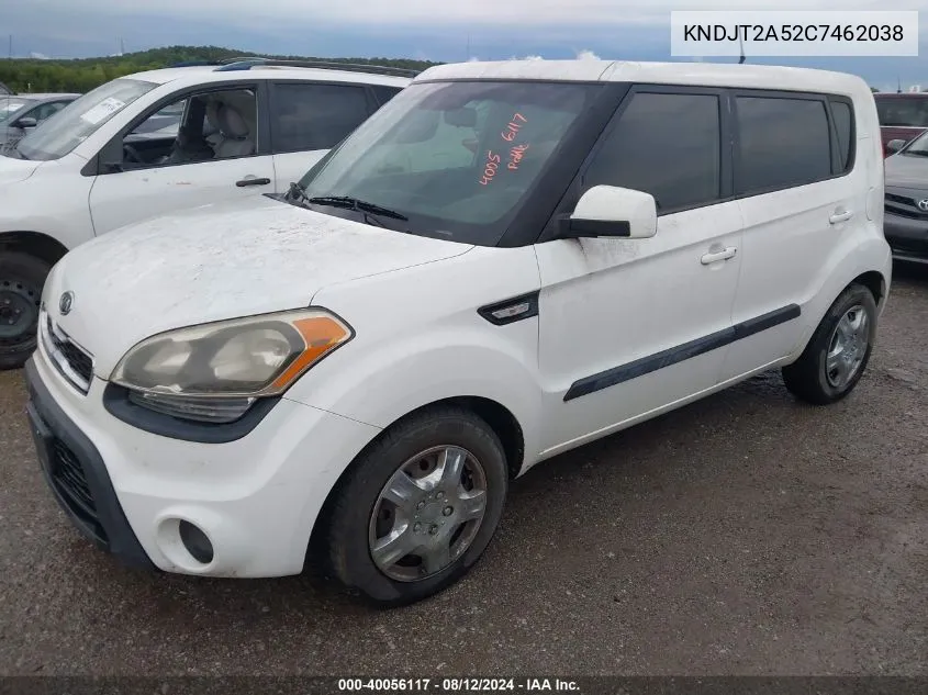 2012 Kia Soul VIN: KNDJT2A52C7462038 Lot: 40056117