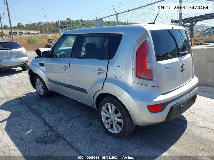 2012 Kia Soul + VIN: KNDJT2A69C7474454 Lot: 40069959