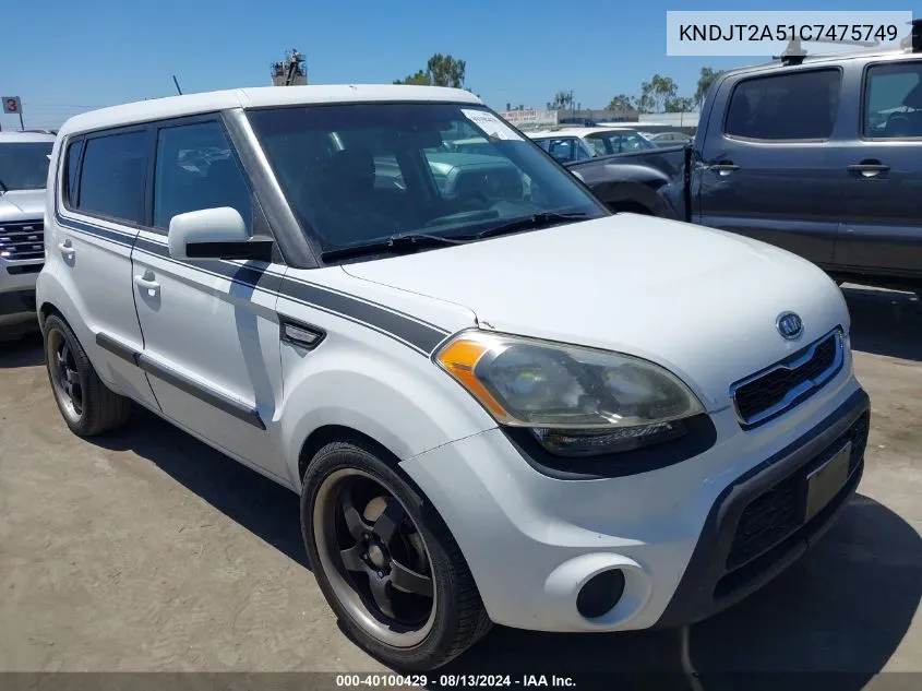 KNDJT2A51C7475749 2012 Kia Soul