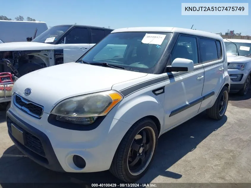 KNDJT2A51C7475749 2012 Kia Soul