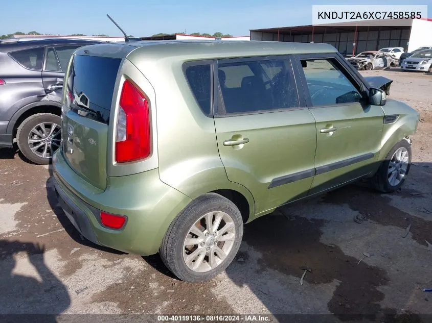 2012 Kia Soul + VIN: KNDJT2A6XC7458585 Lot: 40119136