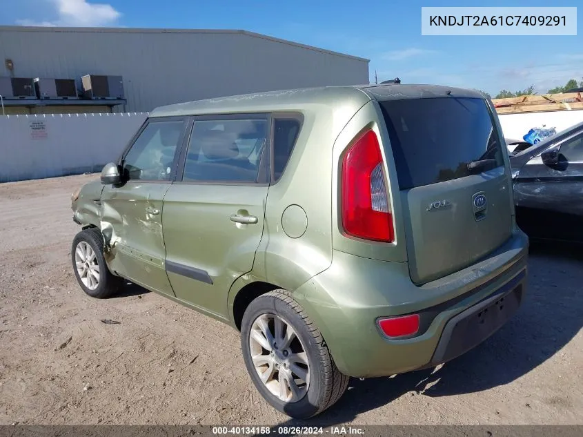 2012 Kia Soul + VIN: KNDJT2A61C7409291 Lot: 40134158