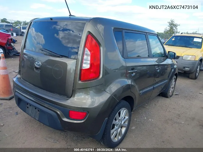 2012 Kia Soul + VIN: KNDJT2A6XC7473104 Lot: 40163761