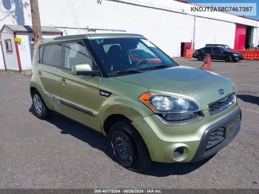 2012 Kia Soul VIN: KNDJT2A58C7467387 Lot: 40175204