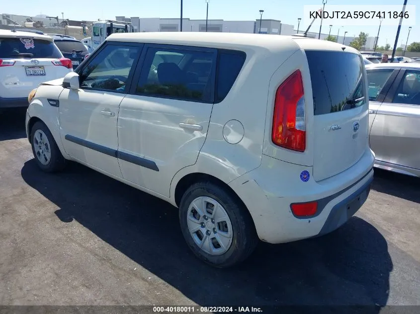 2012 Kia Soul VIN: KNDJT2A59C7411846 Lot: 40180011