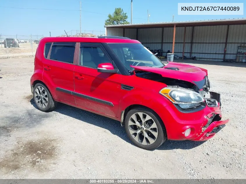 2012 Kia Soul !/+ VIN: KNDJT2A67C7440089 Lot: 40193255