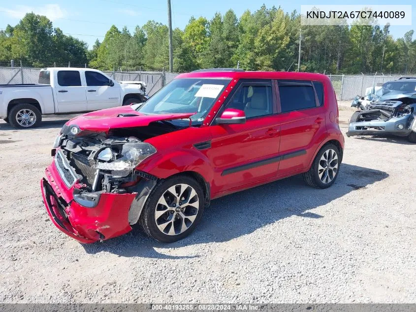 2012 Kia Soul !/+ VIN: KNDJT2A67C7440089 Lot: 40193255