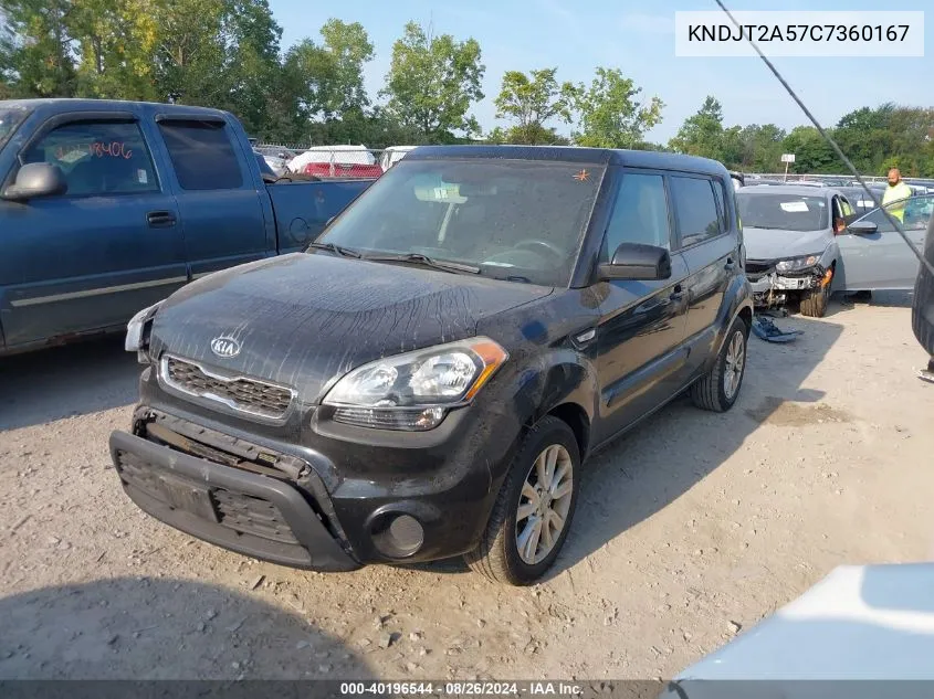 2012 Kia Soul VIN: KNDJT2A57C7360167 Lot: 40196544