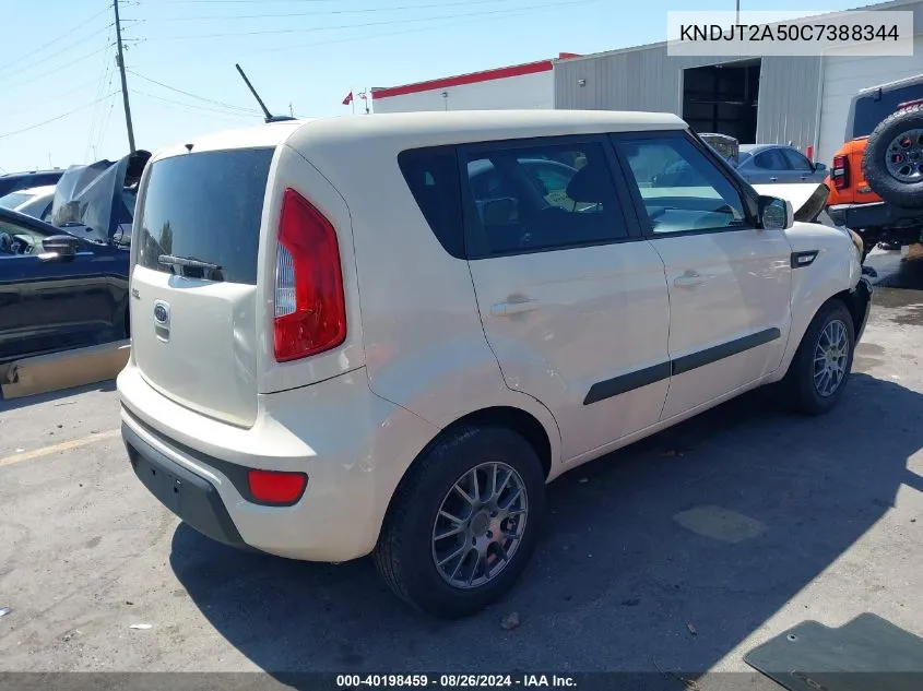 2012 Kia Soul VIN: KNDJT2A50C7388344 Lot: 40198459