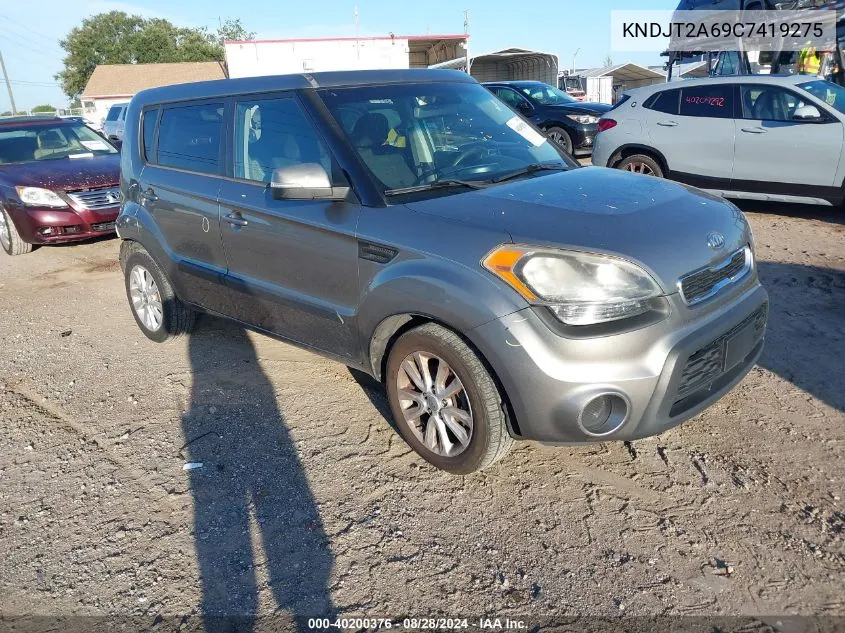 2012 Kia Soul + VIN: KNDJT2A69C7419275 Lot: 40200376