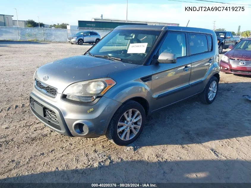 2012 Kia Soul + VIN: KNDJT2A69C7419275 Lot: 40200376