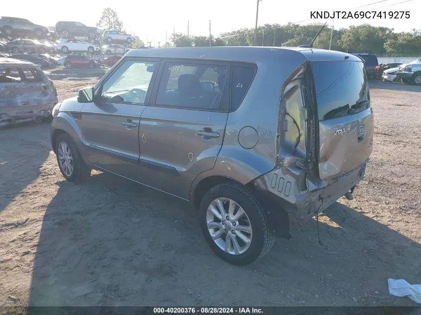 2012 Kia Soul + VIN: KNDJT2A69C7419275 Lot: 40200376