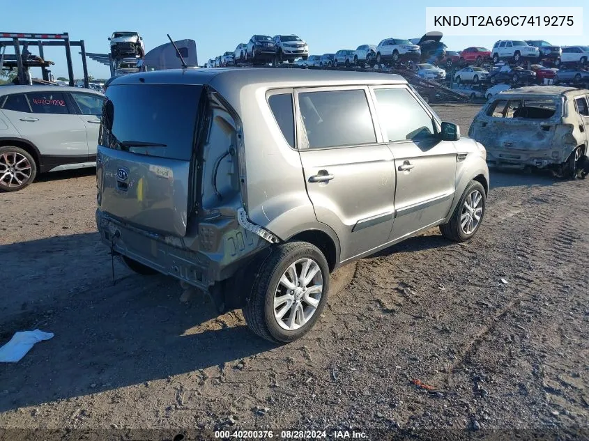 2012 Kia Soul + VIN: KNDJT2A69C7419275 Lot: 40200376