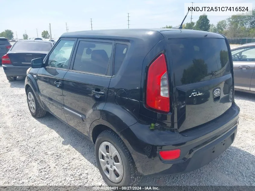 KNDJT2A51C7416524 2012 Kia Soul