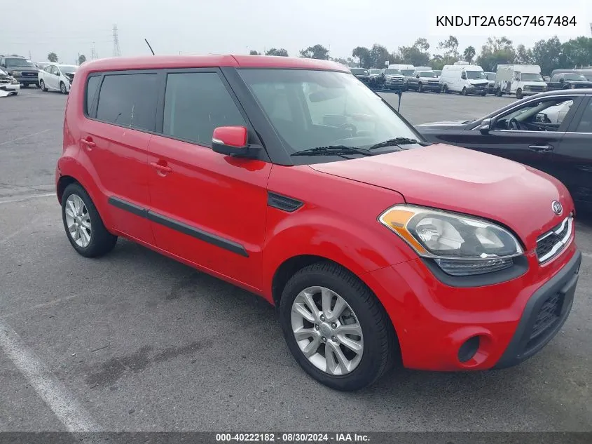 2012 Kia Soul + VIN: KNDJT2A65C7467484 Lot: 40222182